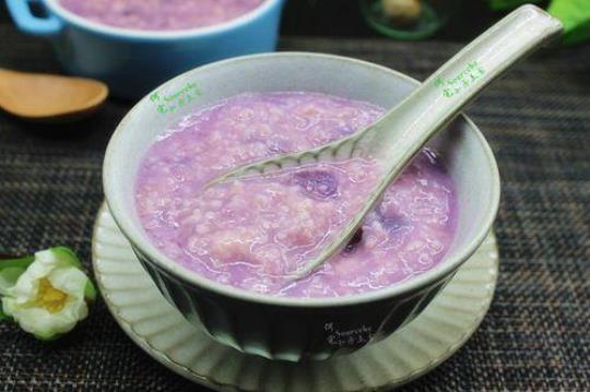?紫薯燕麦粥的做法
