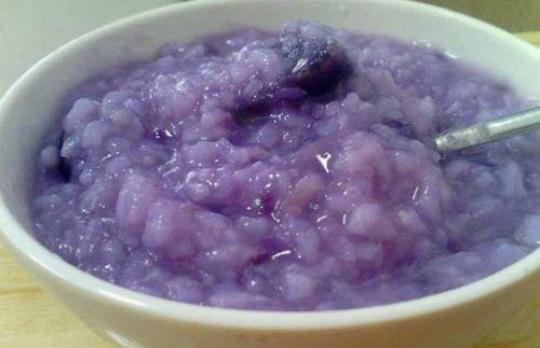 紫薯豆浆粥的做法