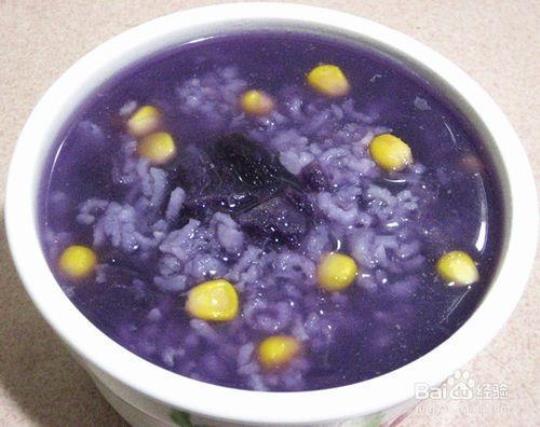 紫薯玉米面粥的做法