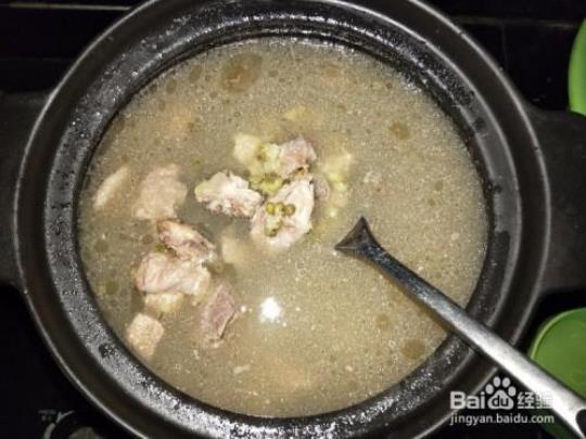关于绿豆排骨汤的做法
