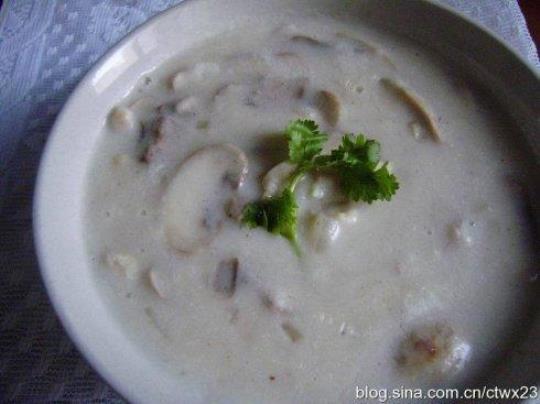 鸡蓉蘑菇汤的做法