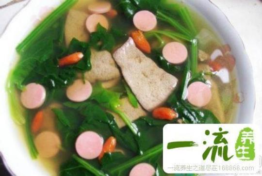 猪肝瘦肉苋菜汤
