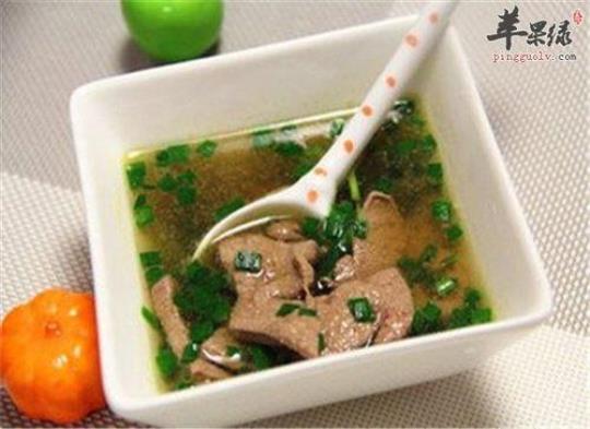 韭菜猪肝汤的做法