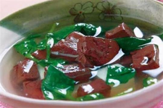 菠菜猪血汤的做法具体方法
