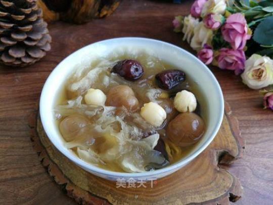 银耳莲子红枣桂圆汤的一般做法