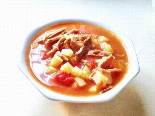 西红柿土豆咸笋汤做法是什么呢