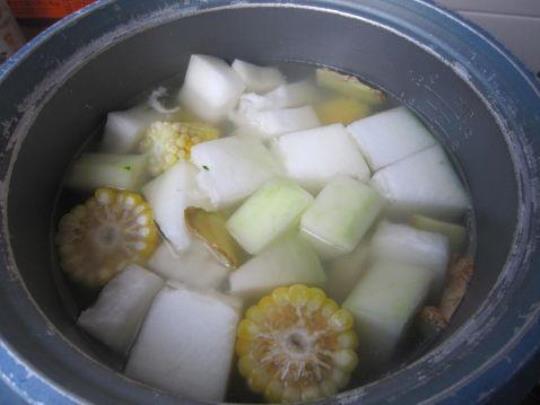 排骨冬瓜玉米汤的做法